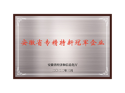 Empresa especializada y nueva campeona de la provincia de Anhui